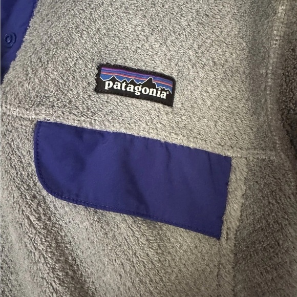 Patagonia Heather Gray Jacket with Violet Accents - Picture 2 of 4